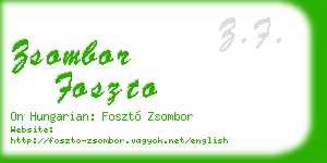 zsombor foszto business card